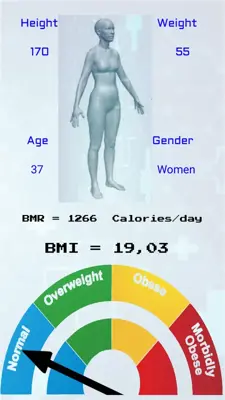 BMR / BMI Calculator android App screenshot 1